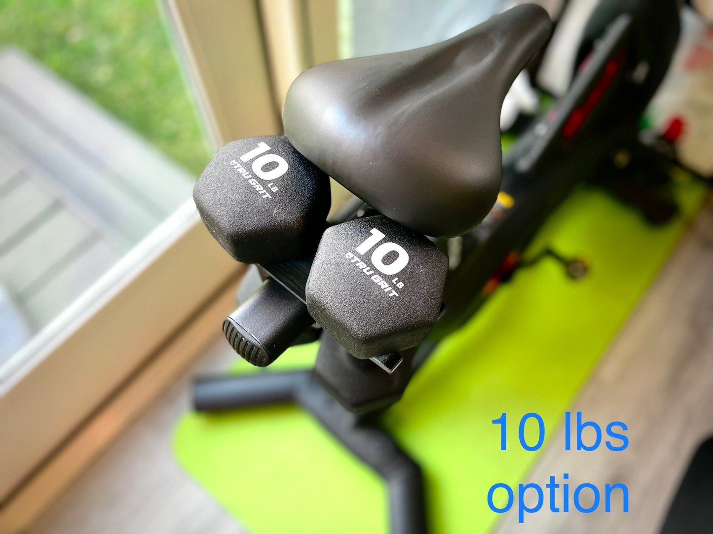 Indoor bike best sale weight holder